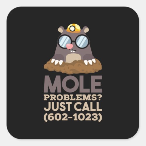 Chemistry _ Mole Problems Square Sticker