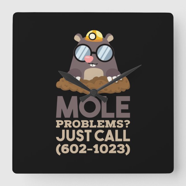 Chemistry - Mole Problems Square Wall Clock (Front)