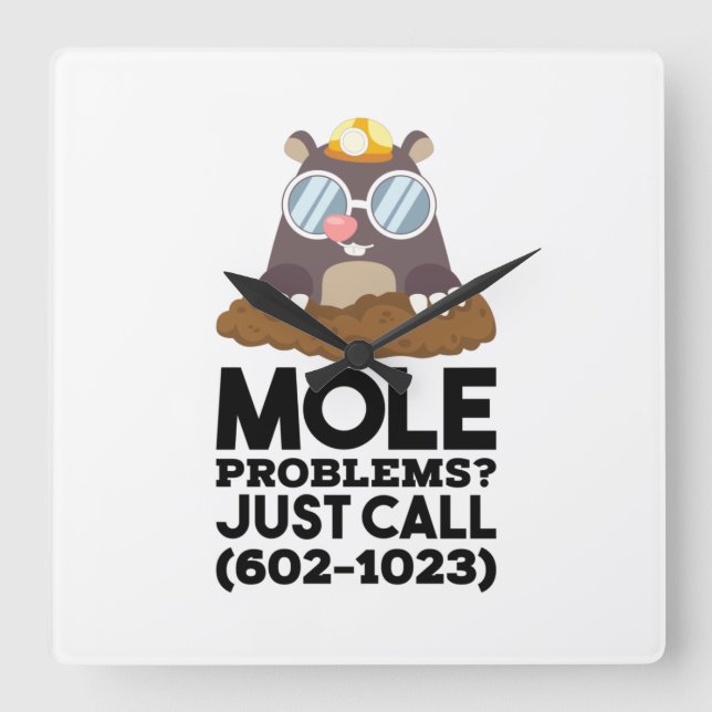 Chemistry - Mole Problems Square Wall Clock (Front)