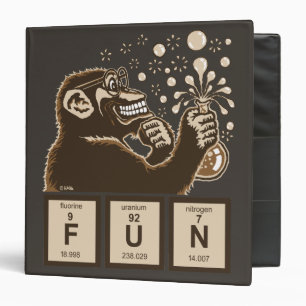 Chemistry monkey discovered fun 3 ring binder