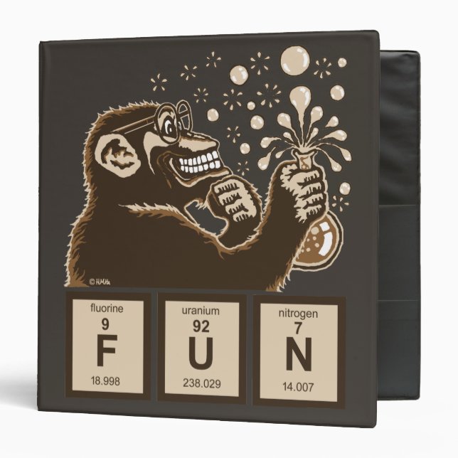 Chemistry monkey discovered fun 3 ring binder (Front/Inside)