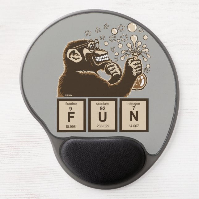Chemistry monkey discovered fun gel mouse pad (Front)