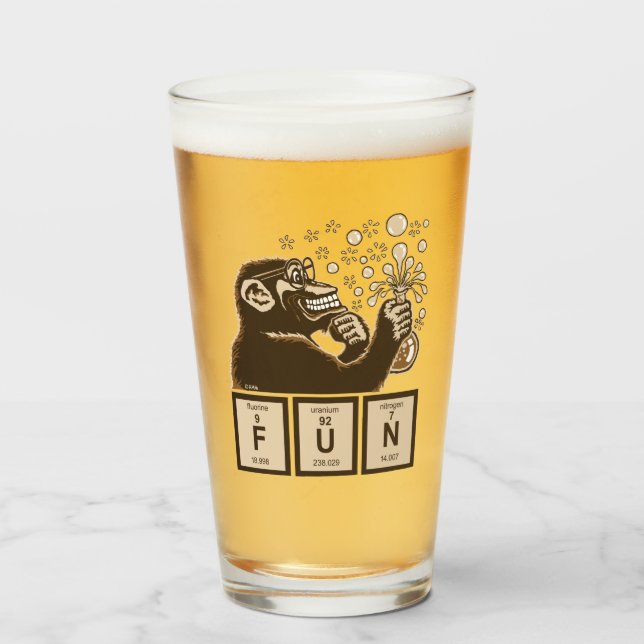 Chemistry monkey discovered fun glass (Front Filled)