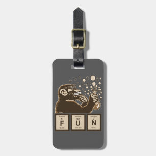 Chemistry monkey discovered fun luggage tag
