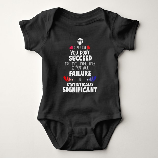 Chemistry Nerd Science Failure and Success Baby Bodysuit (Front)