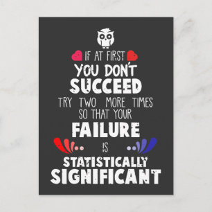 Chemistry Nerd Science Failure and Success Postcard