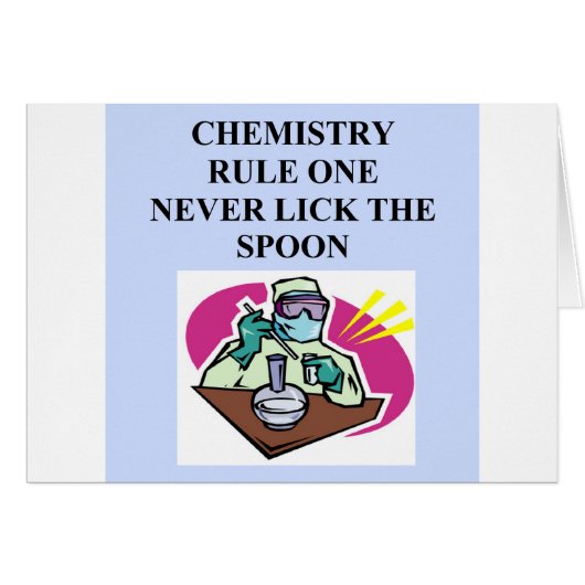 chemistry: never lick the spoon cards (Front Horizontal)