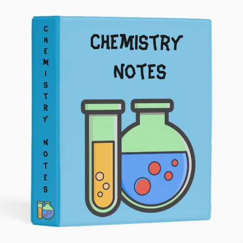 Chemistry Notes Blue and Green Binder
