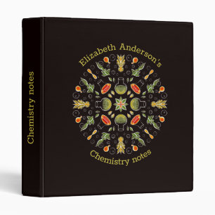 Chemistry Notes Botanical Pattern 3 Ring Binder