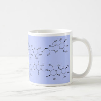 chemistry of tea and coffee in blue mug