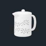 Chemistry of Tea and Coffee - Molecules! Teapot<br><div class="desc">Featuring a nerdy yet chemically accurate design of caffeine,  lactose and sugar molecules,  the essential elements of tea and coffee.</div>