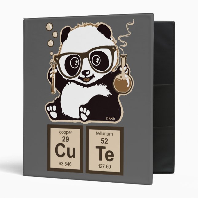 Chemistry panda discovered cute 3 ring binder (Front/Inside)