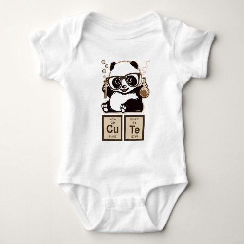 Chemistry panda discovered cute baby bodysuit
