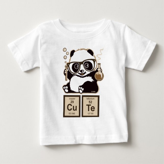 Chemistry panda discovered cute baby T-Shirt (Front)
