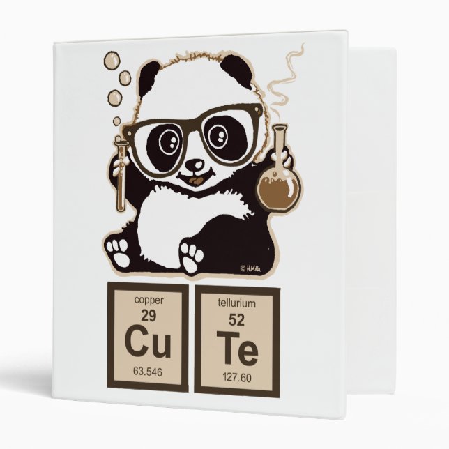Chemistry panda discovered cute binder (Front/Inside)