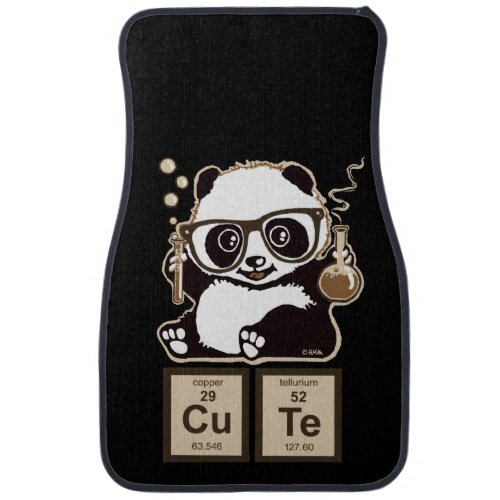 Chemistry panda discovered cute car mat