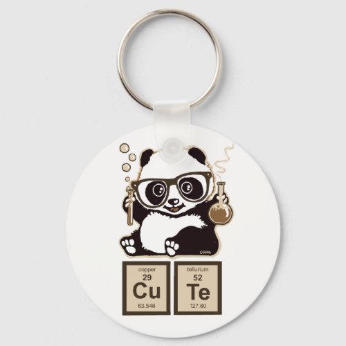 Chemistry panda discovered cute keychain