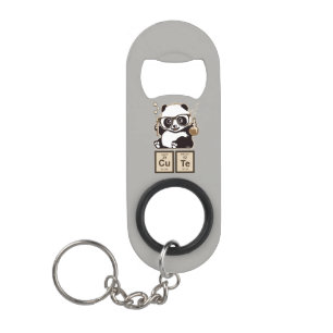 Chemistry panda discovered cute keychain bottle opener