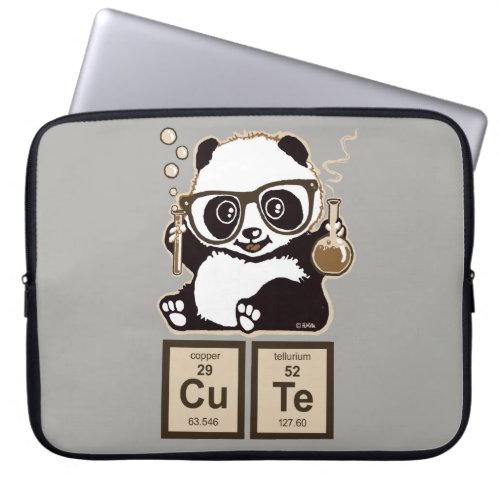 Chemistry panda discovered cute laptop sleeve