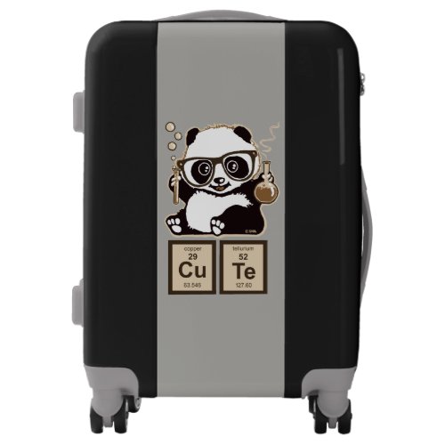 Chemistry panda discovered cute luggage