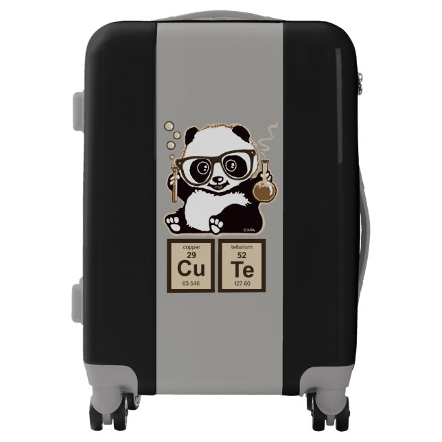 Chemistry panda discovered cute luggage (Front)
