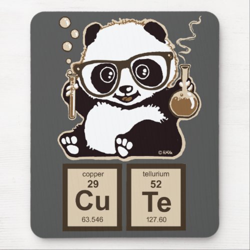 Chemistry panda discovered cute mouse pad