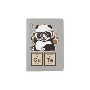 Chemistry panda discovered cute passport holder