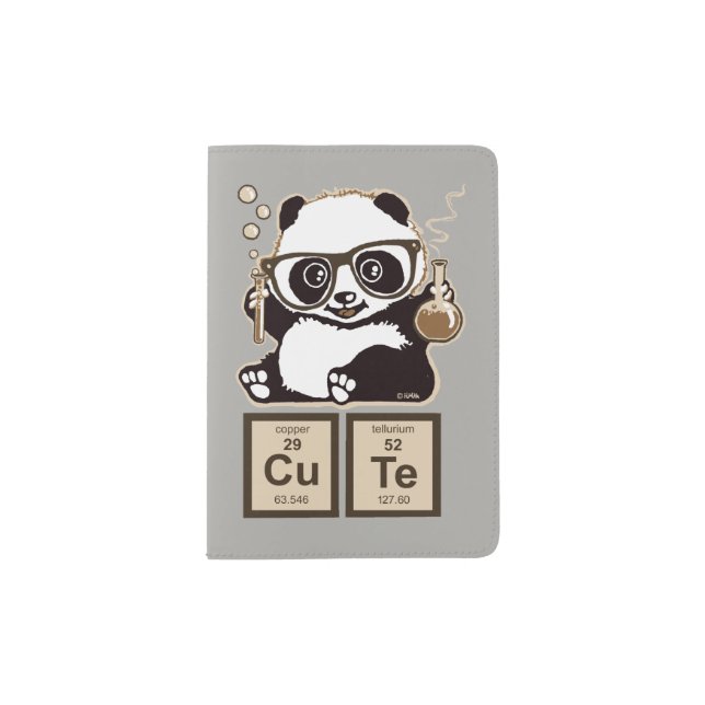 Chemistry panda discovered cute passport holder (Front)