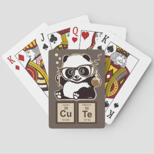Chemistry panda discovered cute poker cards
