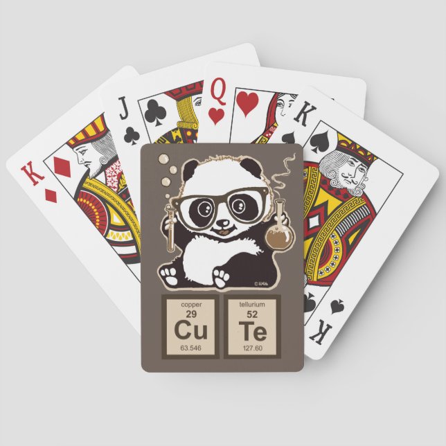 Chemistry panda discovered cute poker cards (Back)