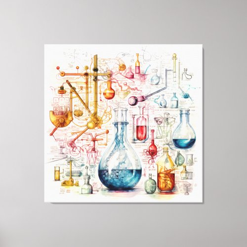 Chemistry Paper Canvas Art