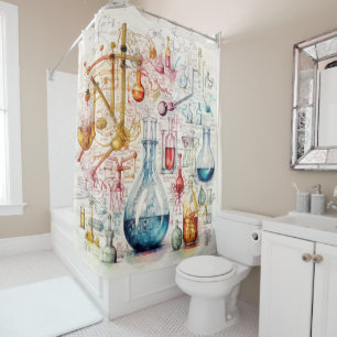 Chemistry Paper Shower Curtain