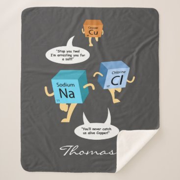 Chemistry Periodic Table Elements Custom Science  Sherpa Blanket