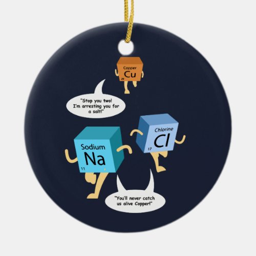 Chemistry Periodic Table Elements Funny Science Ceramic Ornament