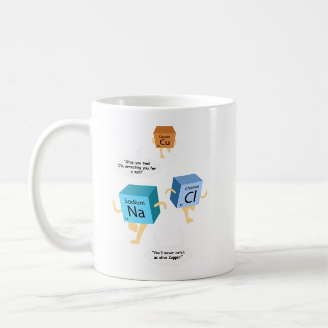 Chemistry Periodic Table Elements Gag Teacher Coffee Mug (Left)