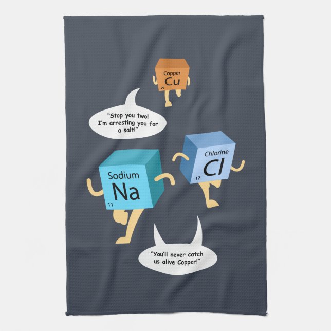 Chemistry Periodic Table Elements Kitchen Towel (Vertical)