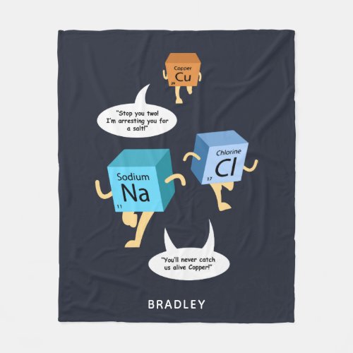 Chemistry Periodic Table Elements Science Gag Fleece Blanket