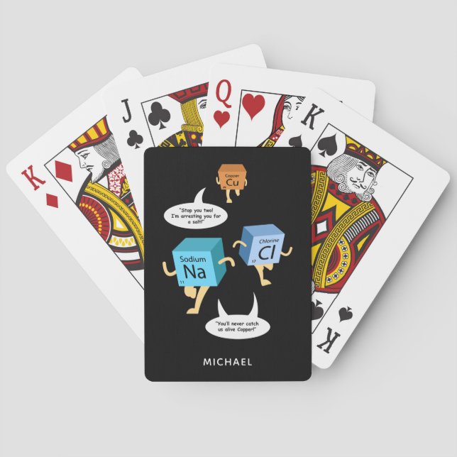 Chemistry Periodic Table Science Teacher Novelty Poker Cards (Back)