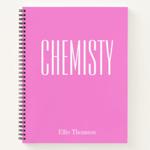 Chemistry   Personalized Pink School Graph Paper Notebook