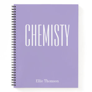 Chemistry | Personalized School Graph Paper Purple Notebook
