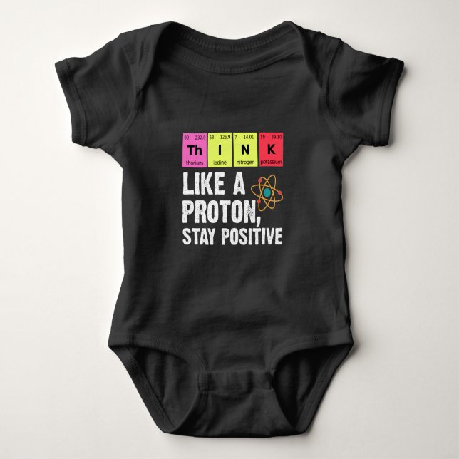 Chemistry Physicists Teacher Student Proton Scienc Baby Bodysuit (Front)