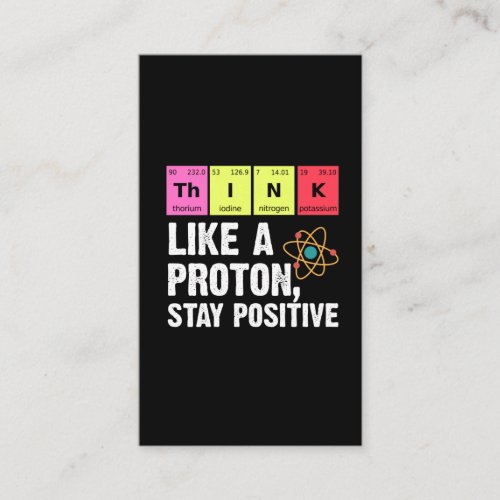 Chemistry Physicists Teacher Student Proton Scienc Business Card