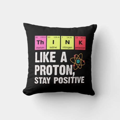 Chemistry Physicists Teacher Student Proton Scienc Throw Pillow