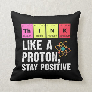 Chemistry Physicists Teacher Student Proton Scienc Throw Pillow