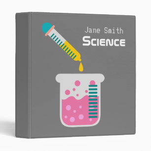 Chemistry Pink liquid Science 3 Ring Binder