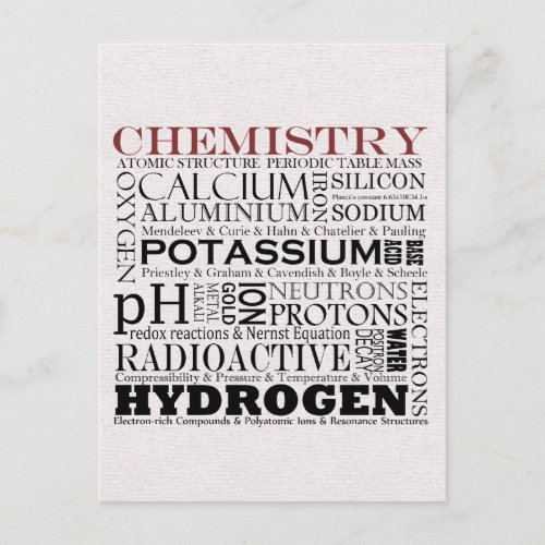 Chemistry postcard