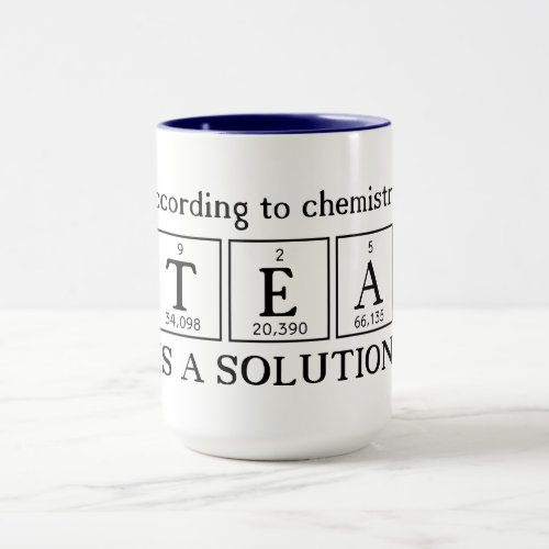 chemistry  pun caffeine  tea coffee mug design