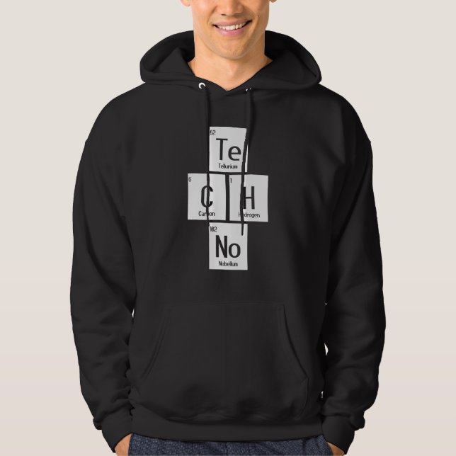 Chemistry Rave Music Hard Techno Raver Dark Techno Hoodie (Front)