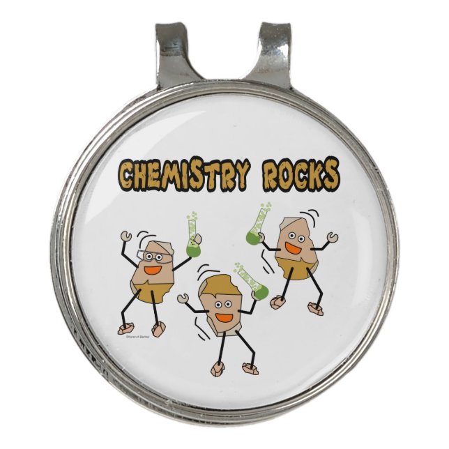 Chemistry Rocks Golf Hat Clip (Front)