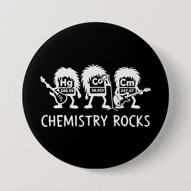 Chemistry Rocks Science Rock Band Button (Front)